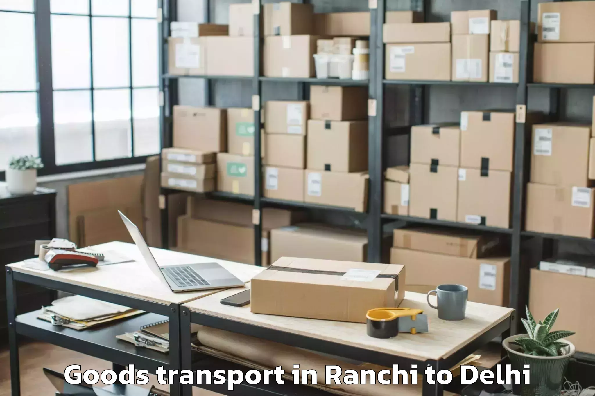 Book Your Ranchi to Parsvnath Mall Azadpur Goods Transport Today